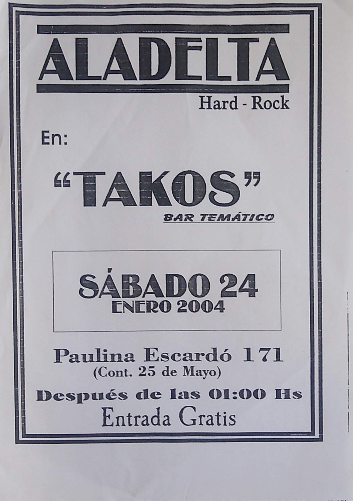 Volante de la reunión de Aladelta del 24 de enero de 2004
